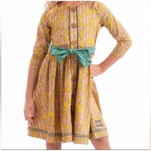 Matilda Jane Paint By Numbers Rose Gold Jane Dress Girls size 6